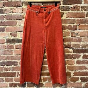 Dangerfield Wide Leg Cropped Pants Size AU 8 Zipper Pockets